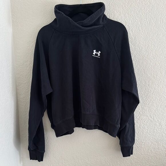 Under Armour Black Turtleneck Sweater Relaxed Fit - Picture 1 of 7